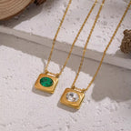 Aura square necklace