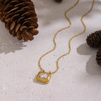 Aura square necklace