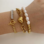 Golden heart bracelet