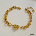 Golden heart bracelet