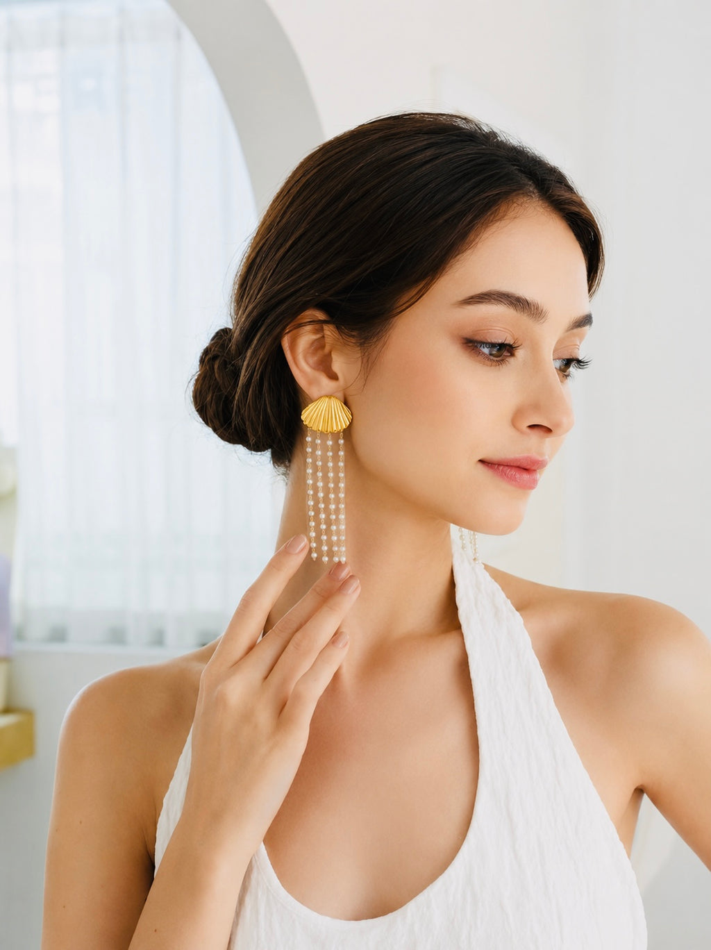 Aurora Pearl Cascade Earrings