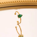 Emerald Teardrop Zircon ring adjustable