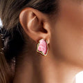 Pink Nugget Earring