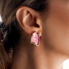 Pink Nugget Earring
